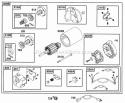 Electric Starter  Switch Diagram and Parts List for 252416-0734-01  Briggs and Stratton Engine